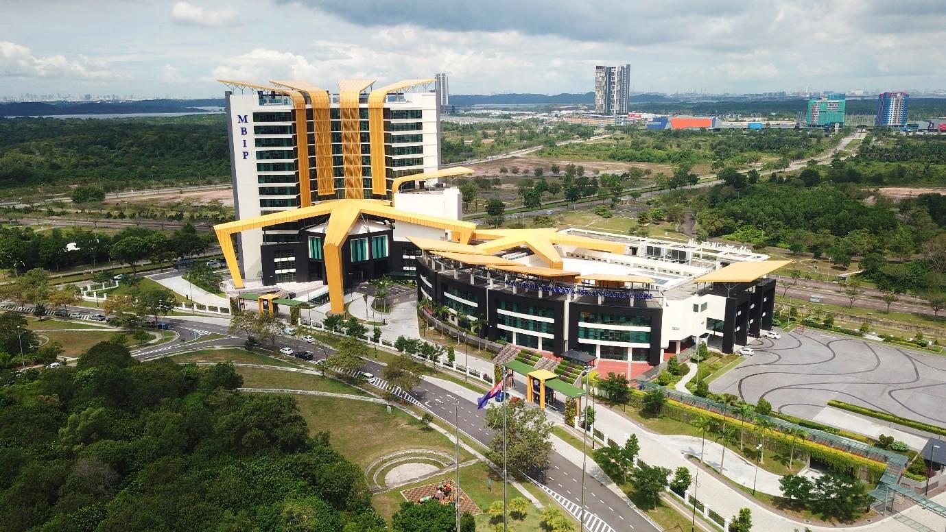 Aerial view of the Majlis Bandaraya Iskandar Puteri building