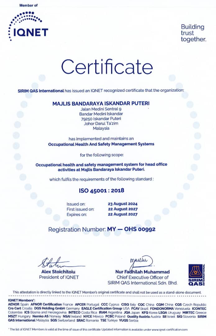 IQNET Certificate