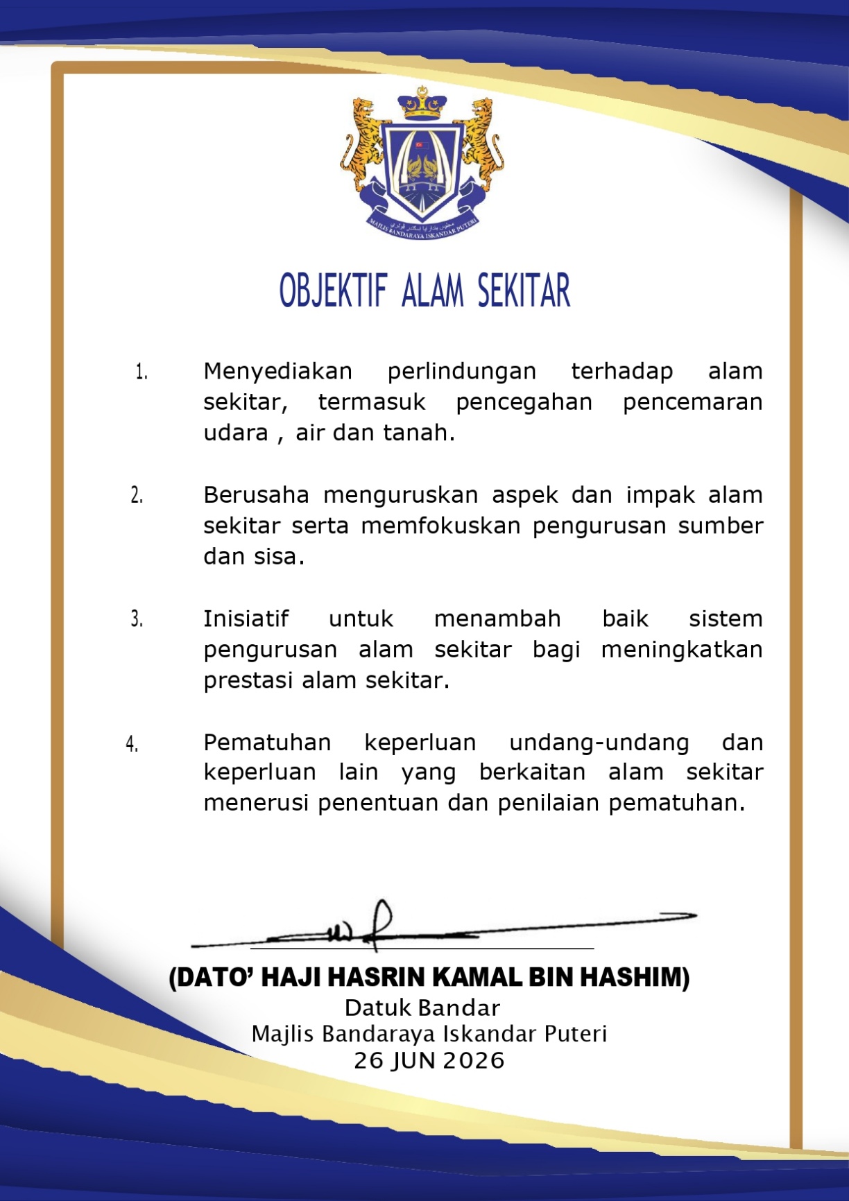 Objektif Alam Sekitar