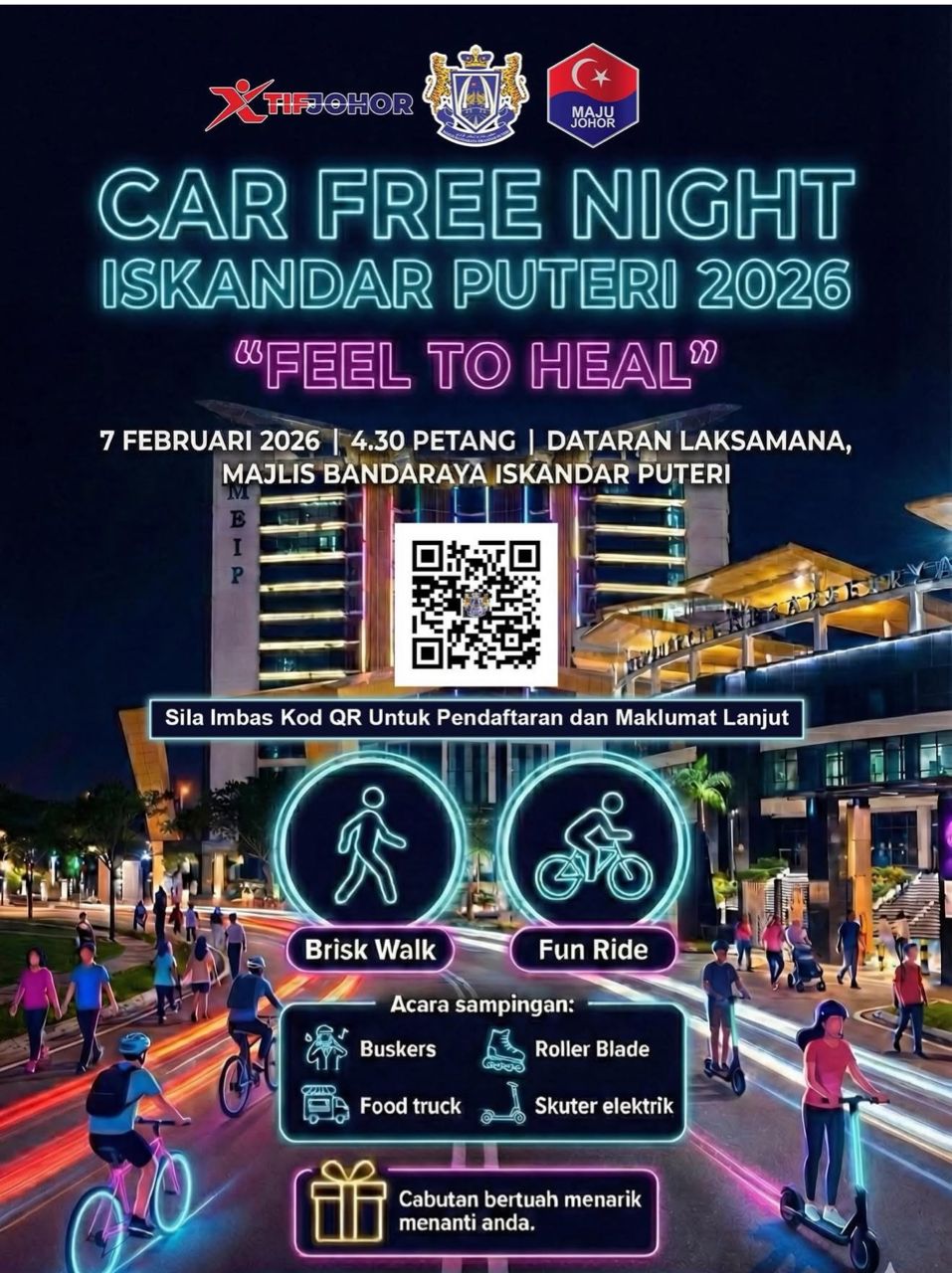 Poster Car Free Night Iskandar Puteri
